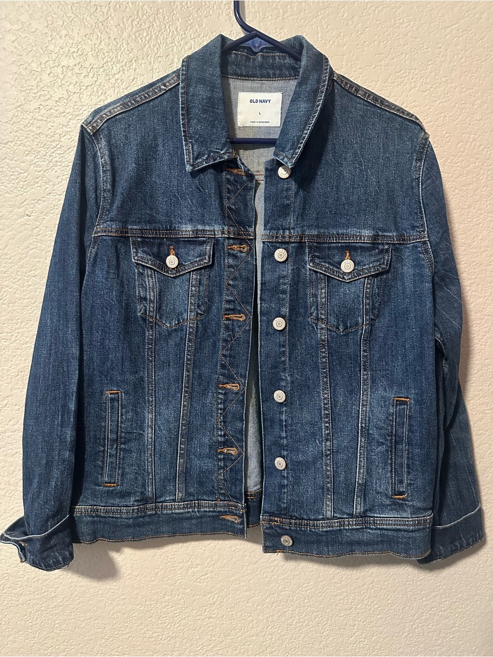 Old Navy women’s Dark Blue Denim Jacket Size L large